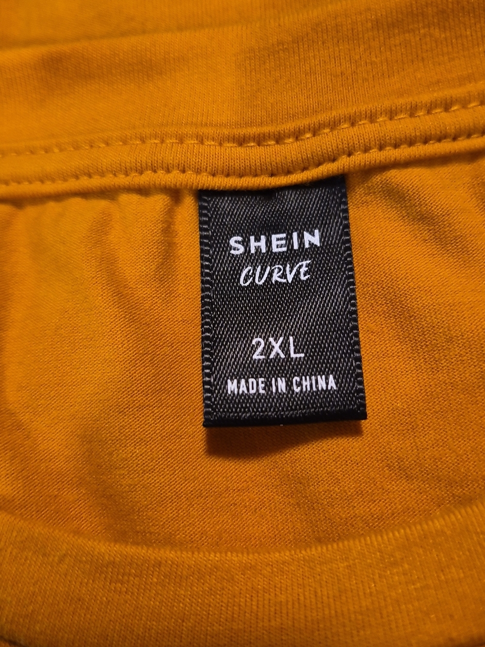 SHEIN Mustard Short Sleeve Midi Dress with Ruffle Hem - Picture 3 of 5
